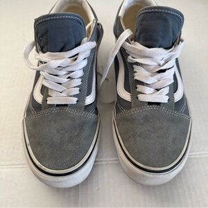 Vans Gray and White Sneakers